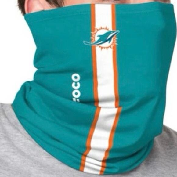 Miami Dolphins On-Field Sideline Logo Gaiter Scarf #5 - Picture 2 of 6